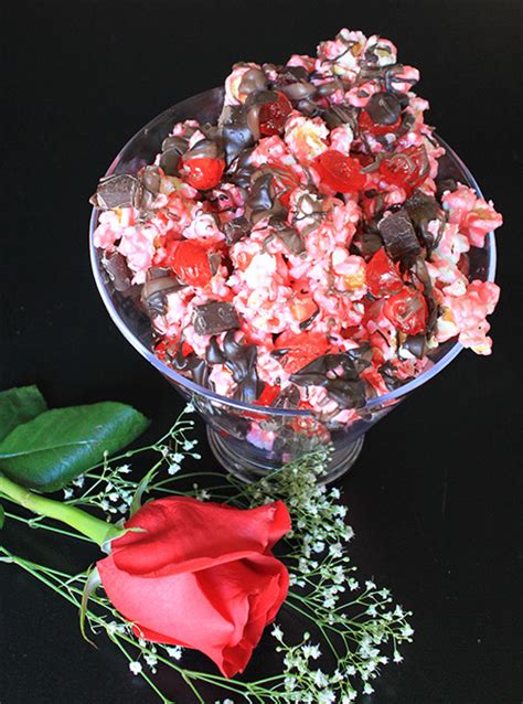 Chocolate Covered Cherry Popcorn Recipe With Paradise Candied Cherry