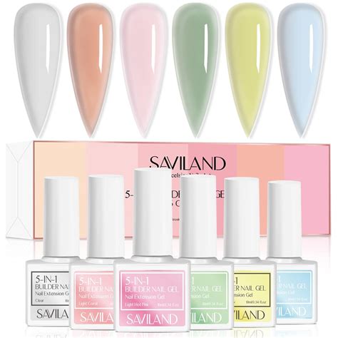 Amazon Saviland Acrylic Nail Kit Acrylic Powder Set Clear Nude Pink Acrylic Nail Kit