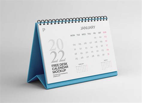 Free Desk Calendar 2022 Mockup Psd Good Mockups
