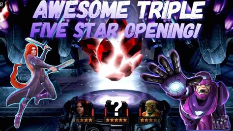 Awesome Triple 5 Star Crystal Opening Marvel Contest Of Champions Youtube