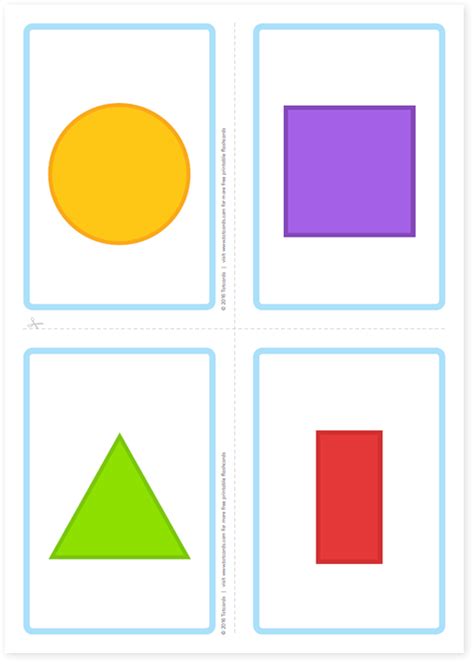 Free shape flashcards for kids - Totcards