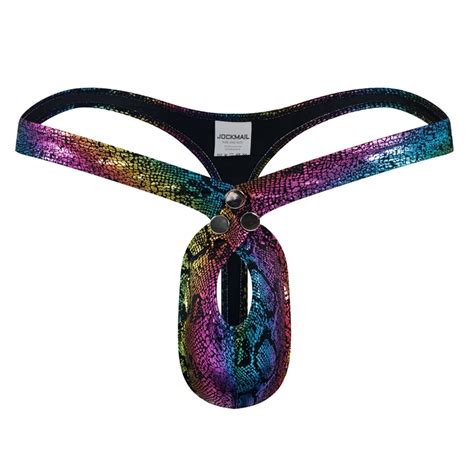 Thong Bikini Men Sexy G String Underwear Low Rise T Back Bulge Pouch Lingerie Underpants Snake