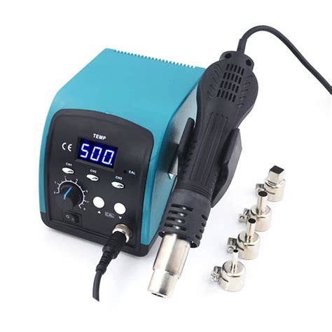 W Led Digital Display Rework Desoldering Station Soldering Hot Air Gun With Mobile Phone