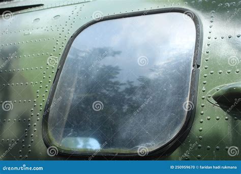 Passenger Window Of Military Helicopter Stock Photo Image Of