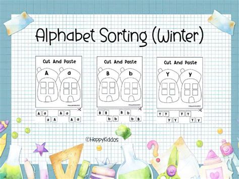 Winter Alphabet Sorting Worksheets Teaching Resources