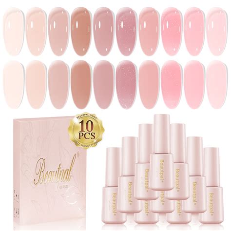 Amazon Larvall Beautpal Jelly Gel Nail Polish Set Nude Gel Polish Kit Milky Nude Sheer