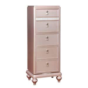 Benjara Cherry Brown Wooden Lingerie Chest With Hidden Drawer BM181933 The Home Depot