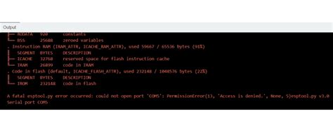 A Fatal Esptool Py Error Occurred Cannot Configure Port