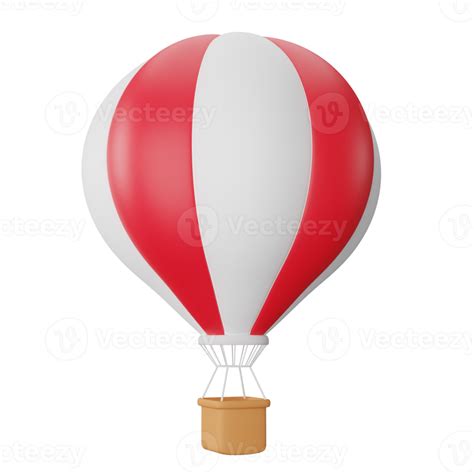 3D Rendering Colourful Hot Air Balloon 12098083 PNG