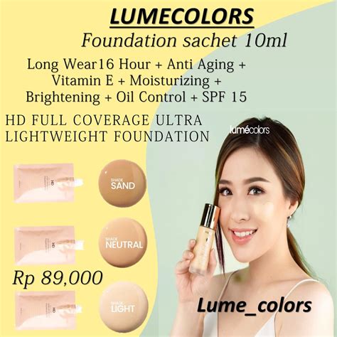 Jual Lumicolors Foundation Sachet Light Neutral Lumecolors Hd Full