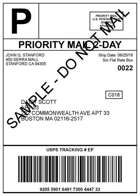 Usps Priority Mail Label Printable Printable Labels