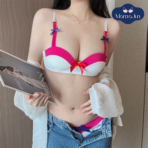 Momo Japanese Girl Sexy Seamless Bra Nude Comfortable Soft Frameless Push Up Underwear Women