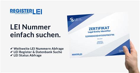 LEI Suche | Weltweite LEI Abfrage | Register LEI