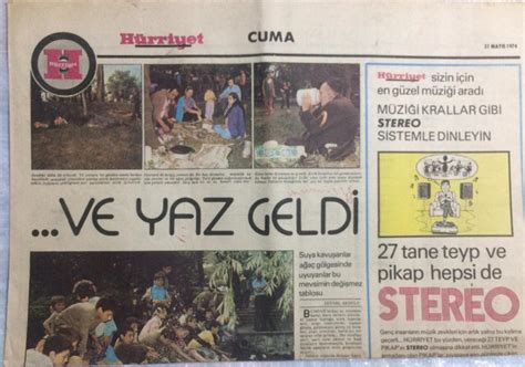 Hürriyet Gazetesi Cuma Eki 31 Mayıs 1974 Keban Barajından Su