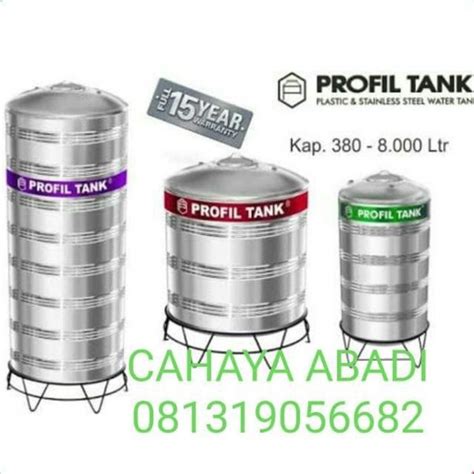 Jual TANKI TOREN TANDON AIR STAINLESS STEEL 470LTR PROFIL TANK PS KAKI