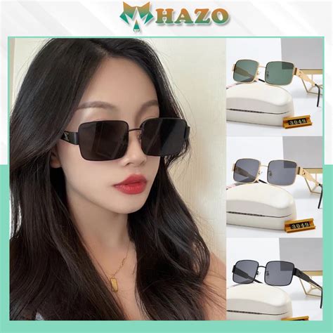 Mắt kính thời trang Form vuông Kim loại Unisex Nam nữ chống UV Cao cấp Hot trend Shopee