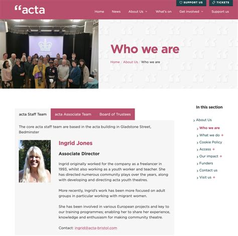 Acta Website Thirty8 Digital