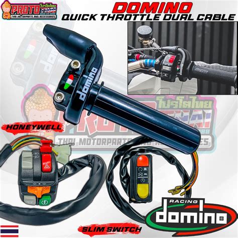 DOMINO QUICK THROTTLE DUAL CABLE HONEYWELL WITH SLIM SWITCH DOMINO