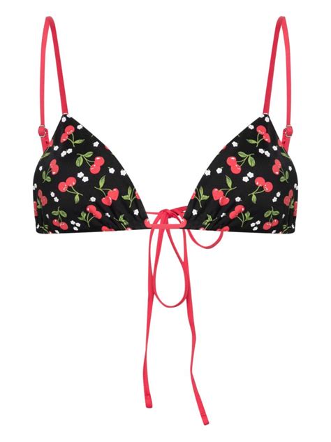 Lumia Cherry Print Bikini Top Frankies Bikinis Eraldo US