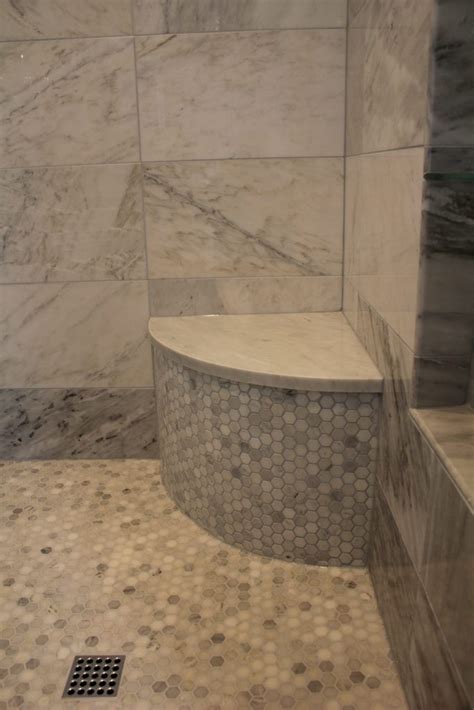 White Carrara Marble Shower | Vista Remodeling