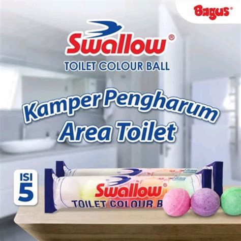 Jual KAMPER SWALLOW TOILET COLOUR BALL Kapur Barus Kamar Mandi 5 Pcs