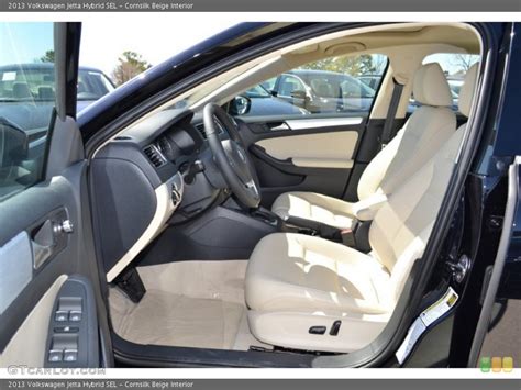 Cornsilk Beige Interior Front Seat For The 2013 Volkswagen Jetta Hybrid