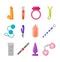Cartoon Sex Toys Set Vector Stock Vector Illustration Of Equipment Background