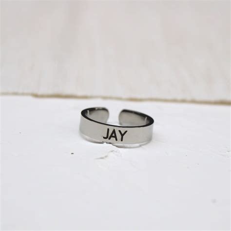 Personalized Name Engraved Ring Customized Ring Name Ring Vivats