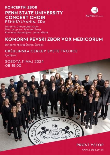 Koncert Zborov Penn State University Iz Pensilvanije In Vox Medicorum V