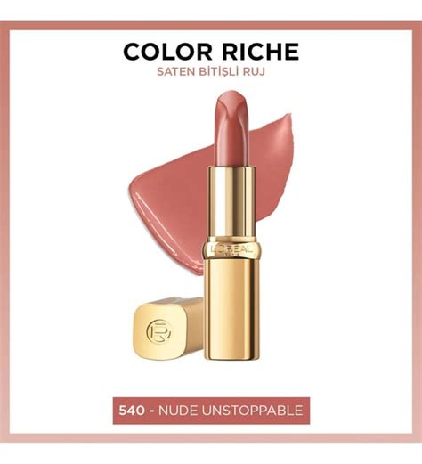 L'Oréal Paris Color Riche Saten Bitişli Ruj - 540 Nude Unstoppable