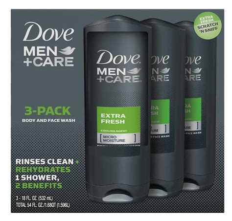 Dove Men Care Extra Fresh Body Wash Pack Oz Walmart