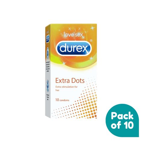 Imported Durex Extra Dotted Condoms - Enhance Pleasure with Textured ...