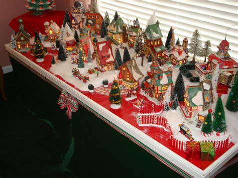 North Pole Village Series Display With Images Christmas Village