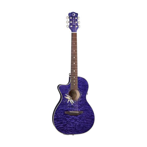 Luna FLO PF QM Lefty passionflowers Электроакустическая гитара дредноут ...
