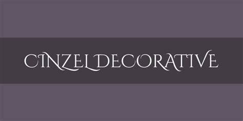 Cinzel Decorative Font Free by Natanael Gama » Font Squirrel