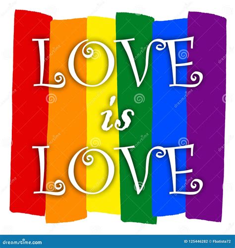 Rainbow Gay Pride Flag Symbol Of Sexual Minorities Love In Love Stock Illustration