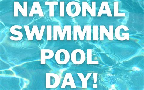 National Swimming Pool Day 2025 Addy Crystie