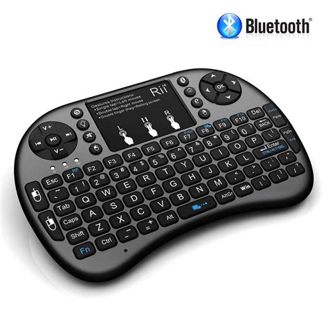 rii i8+ bt mini wireless bluetooth backlight touchpad keyboard with ...