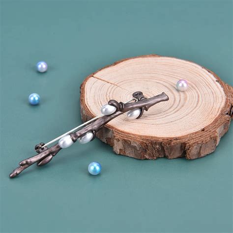 Винтажная брошь в виде цветка сливы с жемчугом | AliExpress