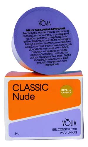 Refil Gel Vólia Blister Linha Classic Cor Nude 24g Pote Classic