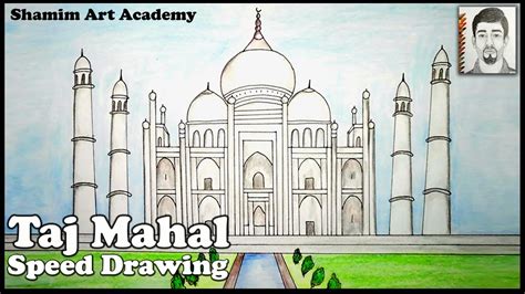 How To Draw Taj Mahal Step By Step Very Easy Drawing Speed Drawing