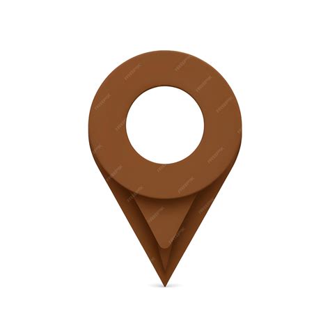 Premium Vector A Brown Location Pin Icon
