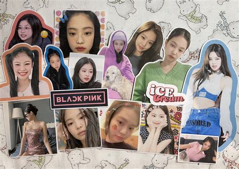 16pcs Jennie Blackpink Stickers Set Waterproof Sticker Etsy