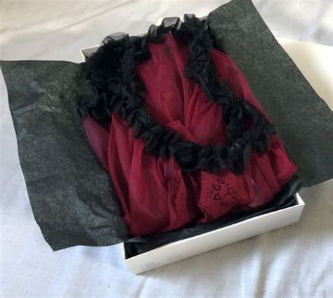 Handmade Red Nylon Sheer Babydoll Knickers Set Negligée Lingerie Nightie GIFT BOXED Etsy UK