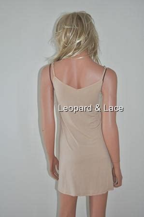 Nude Full Slip Petticoat Underdress Leopard Lace Australia
