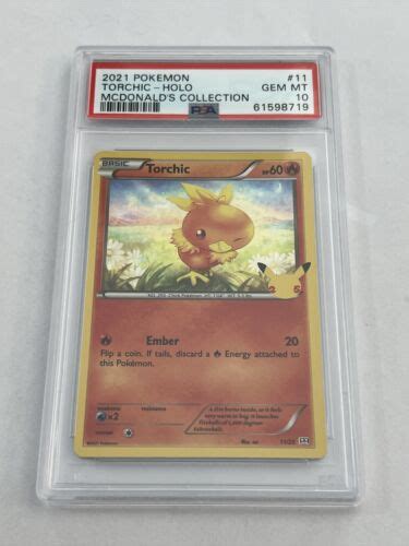 Pokemon Torchic Holo Psa Mcdonald S Collection English