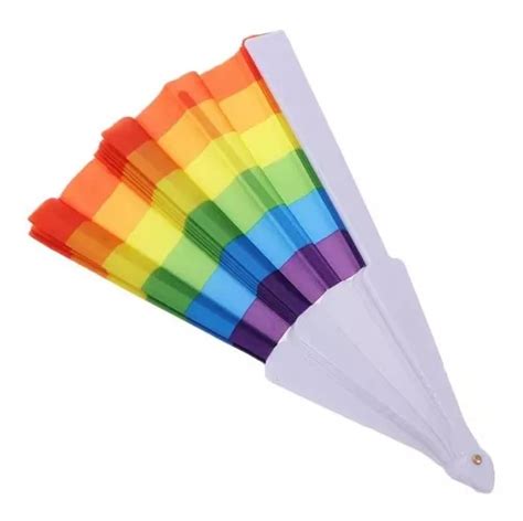 Abanico De Pl Stico Y Tela Arcoiris Orgullo Gay Pride Lgbt En Venta En Xochimilco Distrito
