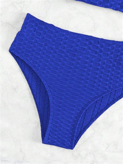 Shein Qxv Bikini Tekstura Niebieski Komplet M Xxj Ceny I Opinie