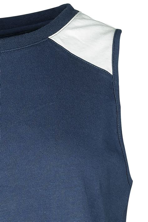 Blue Raglan Top Red By Emp Top Emp