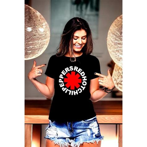 Camiseta Feminina Banda De Rock Red Hot Chili Peppers Shopee Brasil